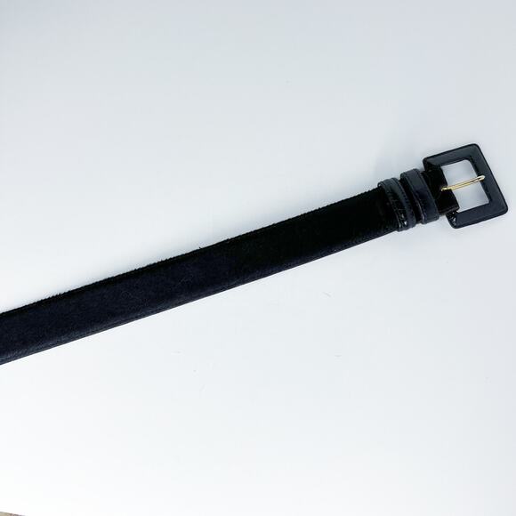 Anna Bella Genuine Black Leather Cowhide Belt Size Medium - Picture 8 of 11